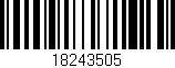 Código de barras (EAN, GTIN, SKU, ISBN): '18243505'