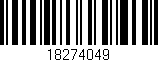Código de barras (EAN, GTIN, SKU, ISBN): '18274049'