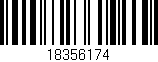 Código de barras (EAN, GTIN, SKU, ISBN): '18356174'