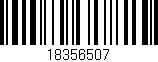 Código de barras (EAN, GTIN, SKU, ISBN): '18356507'