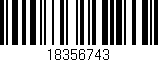 Código de barras (EAN, GTIN, SKU, ISBN): '18356743'