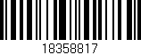 Código de barras (EAN, GTIN, SKU, ISBN): '18358817'