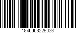 Código de barras (EAN, GTIN, SKU, ISBN): '1840903225938'