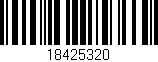 Código de barras (EAN, GTIN, SKU, ISBN): '18425320'