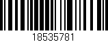 Código de barras (EAN, GTIN, SKU, ISBN): '18535781'