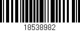 Código de barras (EAN, GTIN, SKU, ISBN): '18538982'