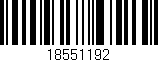 Código de barras (EAN, GTIN, SKU, ISBN): '18551192'