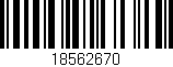 Código de barras (EAN, GTIN, SKU, ISBN): '18562670'