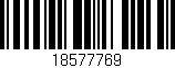 Código de barras (EAN, GTIN, SKU, ISBN): '18577769'