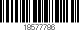 Código de barras (EAN, GTIN, SKU, ISBN): '18577786'