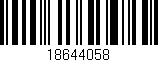 Código de barras (EAN, GTIN, SKU, ISBN): '18644058'
