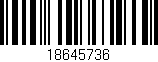 Código de barras (EAN, GTIN, SKU, ISBN): '18645736'