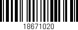 Código de barras (EAN, GTIN, SKU, ISBN): '18671020'