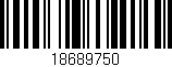 Código de barras (EAN, GTIN, SKU, ISBN): '18689750'
