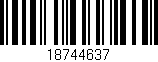Código de barras (EAN, GTIN, SKU, ISBN): '18744637'