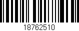 Código de barras (EAN, GTIN, SKU, ISBN): '18762510'