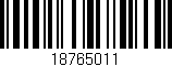 Código de barras (EAN, GTIN, SKU, ISBN): '18765011'