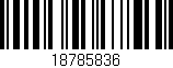Código de barras (EAN, GTIN, SKU, ISBN): '18785836'