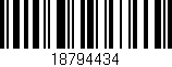 Código de barras (EAN, GTIN, SKU, ISBN): '18794434'