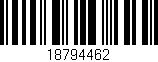 Código de barras (EAN, GTIN, SKU, ISBN): '18794462'