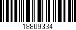 Código de barras (EAN, GTIN, SKU, ISBN): '18809334'