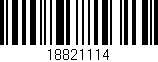 Código de barras (EAN, GTIN, SKU, ISBN): '18821114'