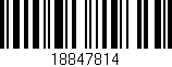Código de barras (EAN, GTIN, SKU, ISBN): '18847814'