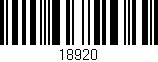 Código de barras (EAN, GTIN, SKU, ISBN): '18920'