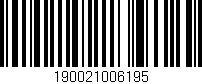 Código de barras (EAN, GTIN, SKU, ISBN): '190021006195'