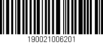 Código de barras (EAN, GTIN, SKU, ISBN): '190021006201'