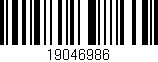 Código de barras (EAN, GTIN, SKU, ISBN): '19046986'