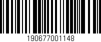 Código de barras (EAN, GTIN, SKU, ISBN): '190677001148'