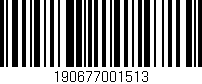 Código de barras (EAN, GTIN, SKU, ISBN): '190677001513'