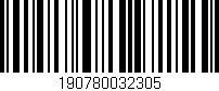 Código de barras (EAN, GTIN, SKU, ISBN): '190780032305'