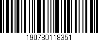 Código de barras (EAN, GTIN, SKU, ISBN): '190780118351'