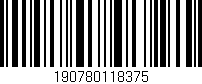 Código de barras (EAN, GTIN, SKU, ISBN): '190780118375'