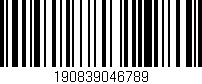 Código de barras (EAN, GTIN, SKU, ISBN): '190839046789'