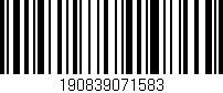 Código de barras (EAN, GTIN, SKU, ISBN): '190839071583'