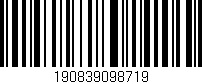 Código de barras (EAN, GTIN, SKU, ISBN): '190839098719'