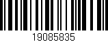 Código de barras (EAN, GTIN, SKU, ISBN): '19085835'