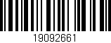 Código de barras (EAN, GTIN, SKU, ISBN): '19092661'