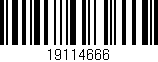 Código de barras (EAN, GTIN, SKU, ISBN): '19114666'