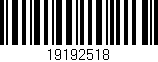 Código de barras (EAN, GTIN, SKU, ISBN): '19192518'