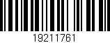 Código de barras (EAN, GTIN, SKU, ISBN): '19211761'