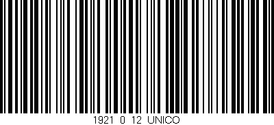 Código de barras (EAN, GTIN, SKU, ISBN): '1921_0_12_UNICO'