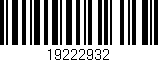 Código de barras (EAN, GTIN, SKU, ISBN): '19222932'
