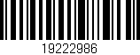 Código de barras (EAN, GTIN, SKU, ISBN): '19222986'