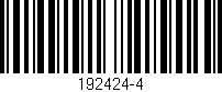 Código de barras (EAN, GTIN, SKU, ISBN): '192424-4'