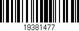 Código de barras (EAN, GTIN, SKU, ISBN): '19381477'