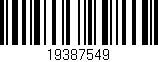 Código de barras (EAN, GTIN, SKU, ISBN): '19387549'